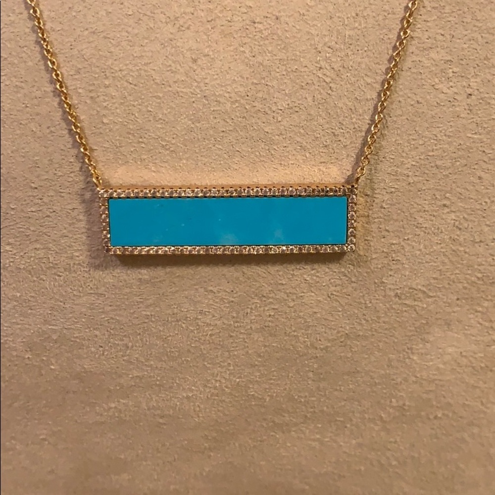 Turquoise bar necklace